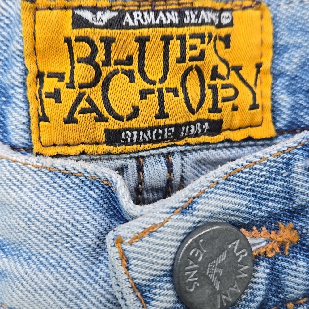Vintage Armani Jeans Blue Denim Size 29 - Picture 2 of 6